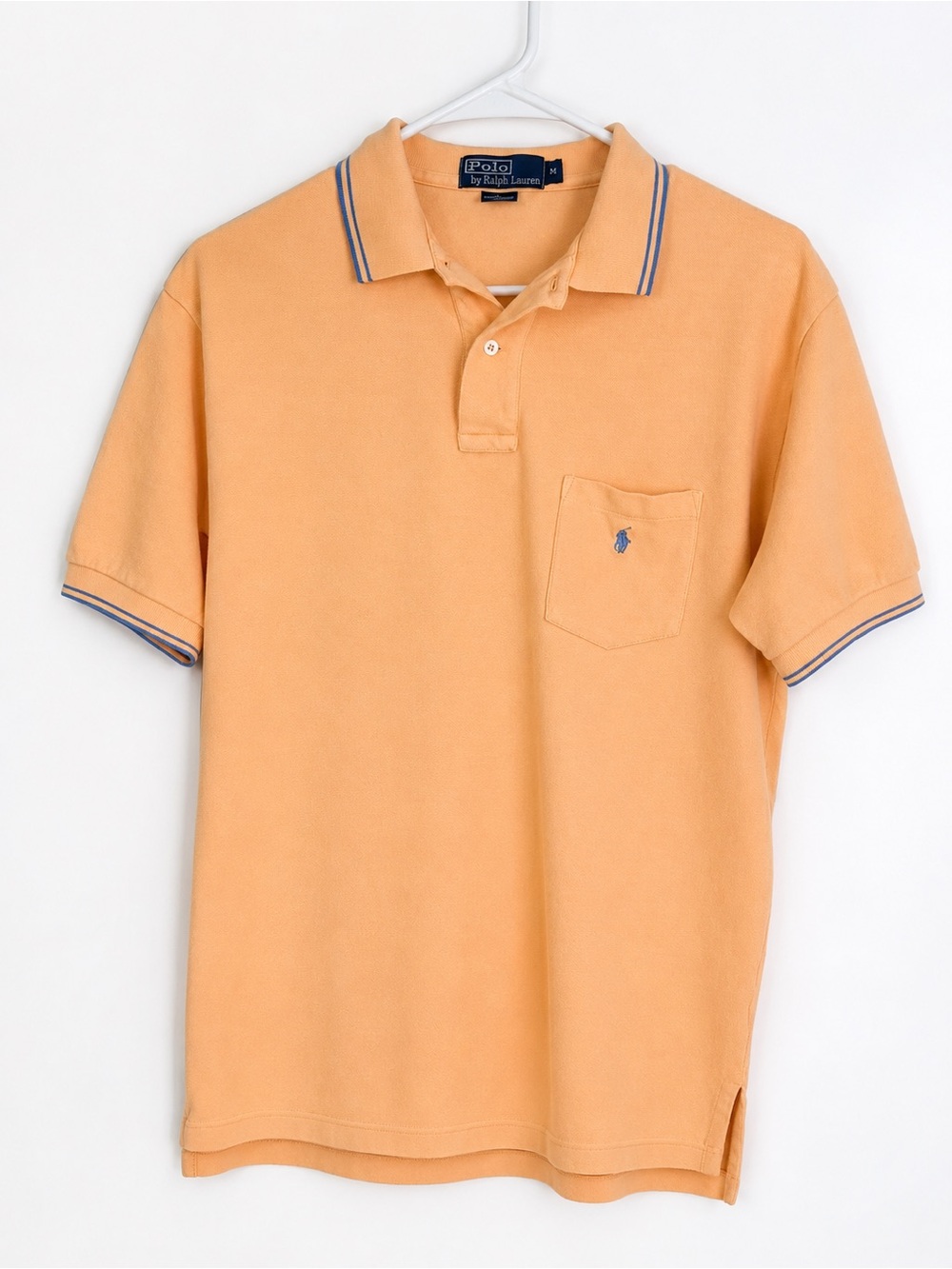 Polo by Ralph Lauren Peach Polo with Contrast Trim, size medium